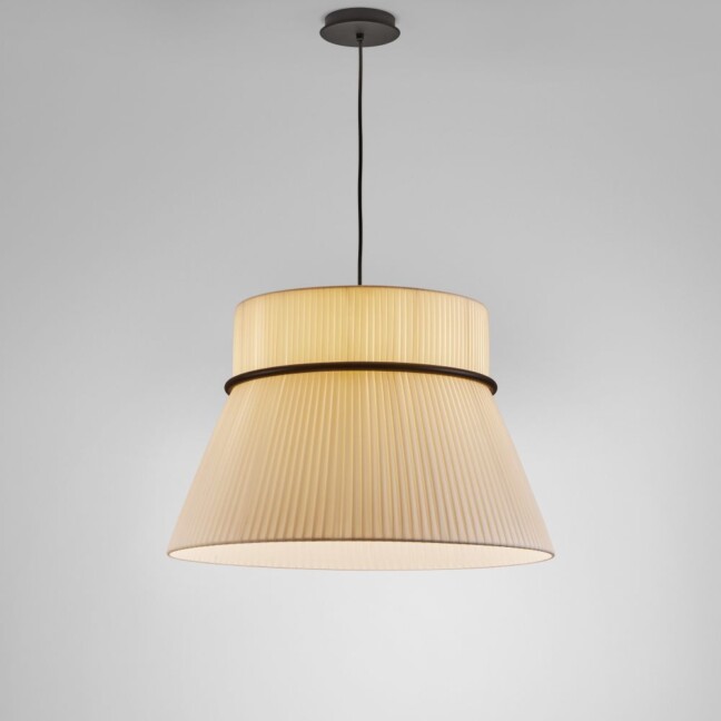 Kremowa lampa wisząca Folia S/60