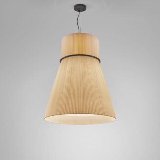 Kremowa, duża lampa wisząca Folie S/70