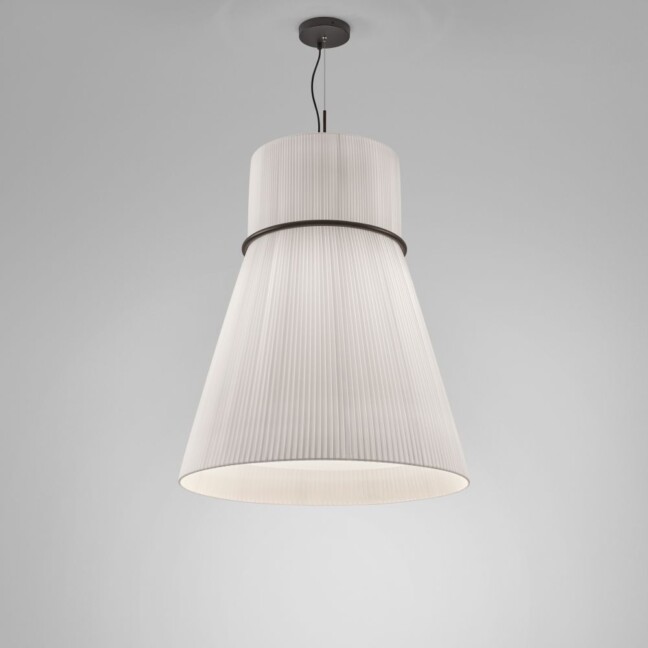 Biała, duża lampa wisząca Folie S/70