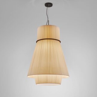 Wisząca lampa Folie S/70.2 w kolorze beżowym