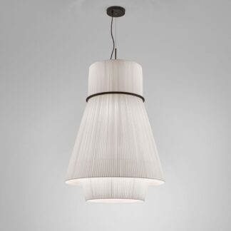 Biała lampa wisząca Folie S/70.2