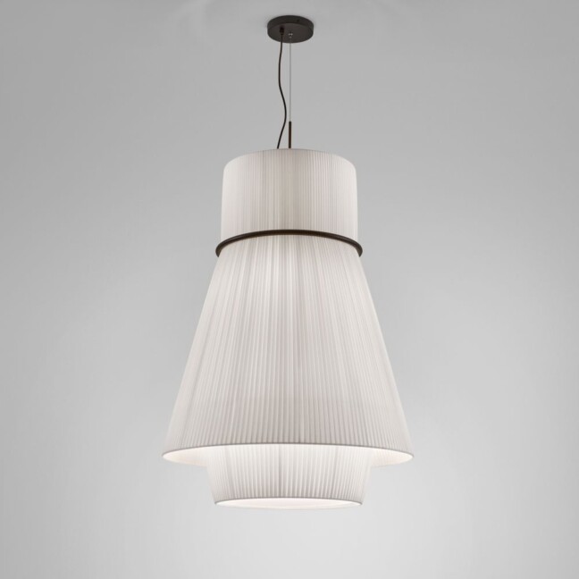 Biała lampa wisząca Folie S/70.2