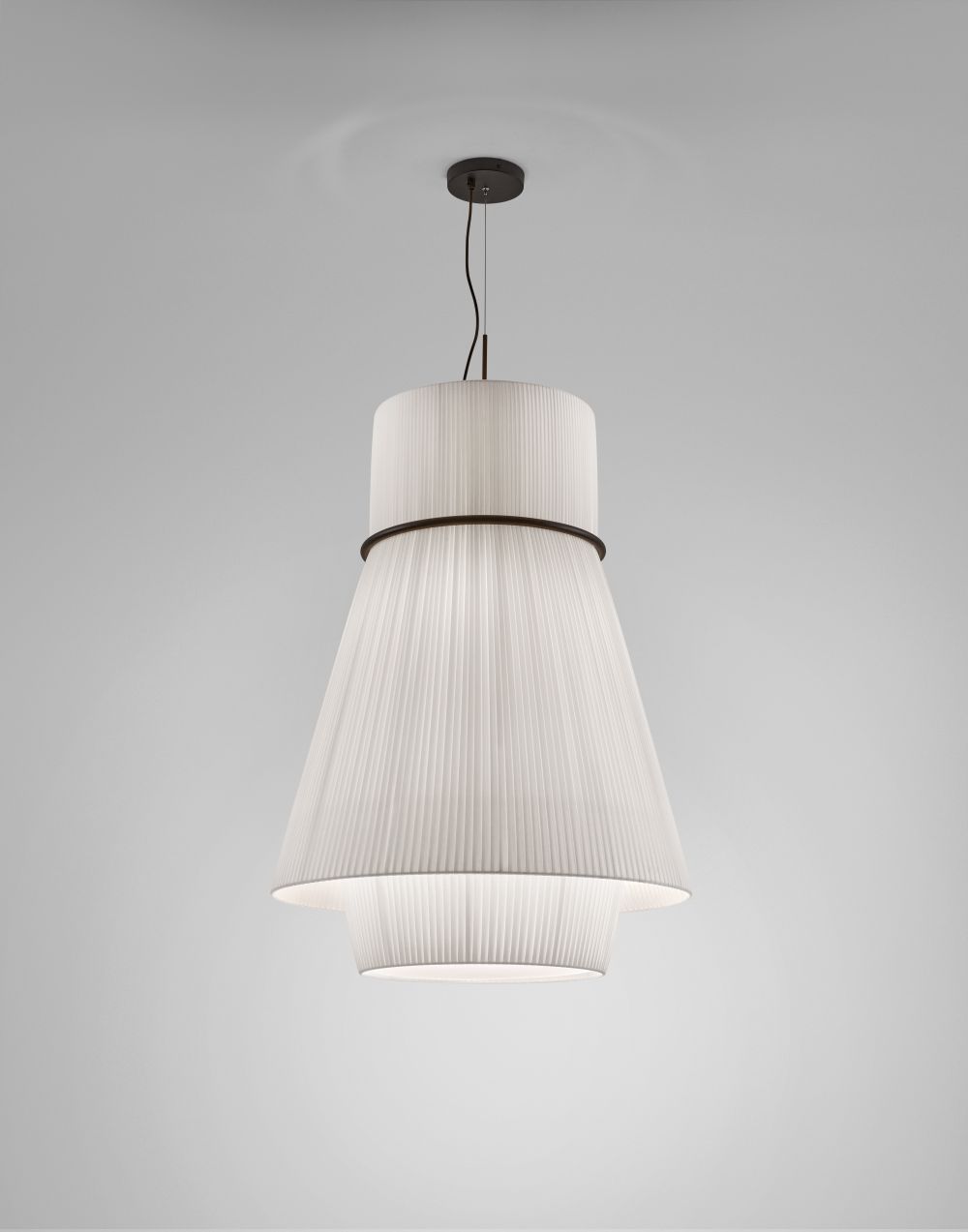 Biała lampa wisząca Folie S/70.2