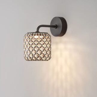 Brązowy kinkiet Nans A/01 Outdoor, kompaktowy i odporny na warunki atmosferyczne (IP54)