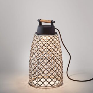 Brązowa przenośna lampa ogrodowa Nans Portable M/49 Outdoor