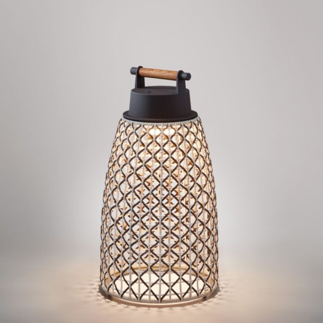 Brązowa przenośna lampa Nans Portable M/49/R Outdoor w dużym rozmiarze