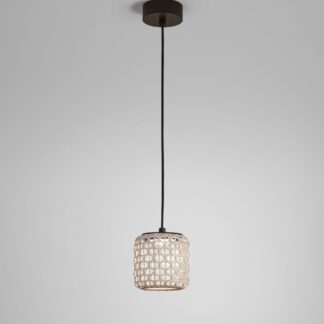 Beżowa, mała lampa wisząca Nans S/16 Outdoor