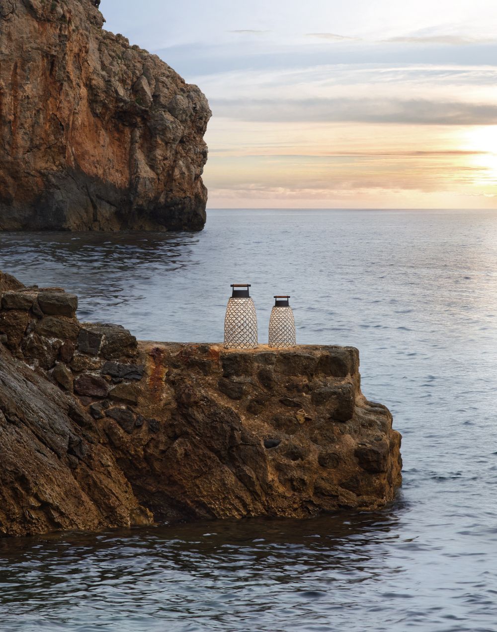 Przenośna lampa Nans M/41/R Outdoor w kolorze brązowym, odporna na warunki atmosferyczne (IP54).