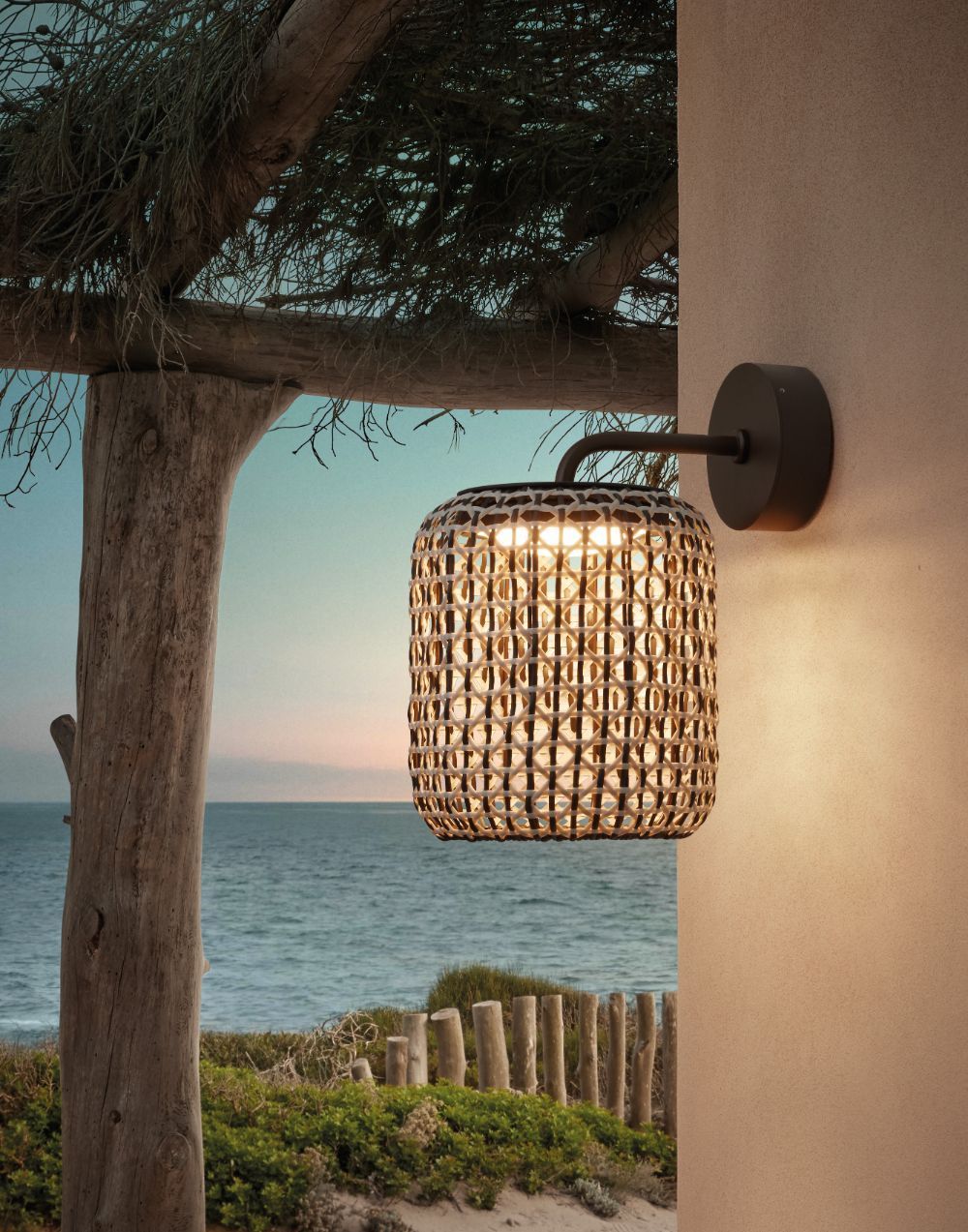 Brązowy kinkiet zewnętrzny Nans A/02 Outdoor o klasie szczelności IP54