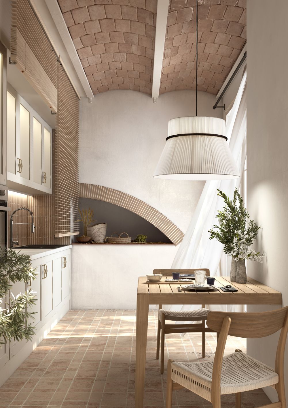 Biała lampa wisząca Folia S/60