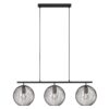 Czarna lampa wisząca Beroni - 3 klosze