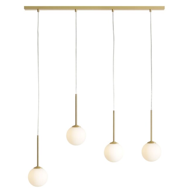 Wisząca lampa Bosso 4 z mlecznego szkła