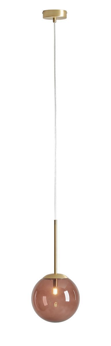 Wisząca lampa Bosso mini z brązowego szkła