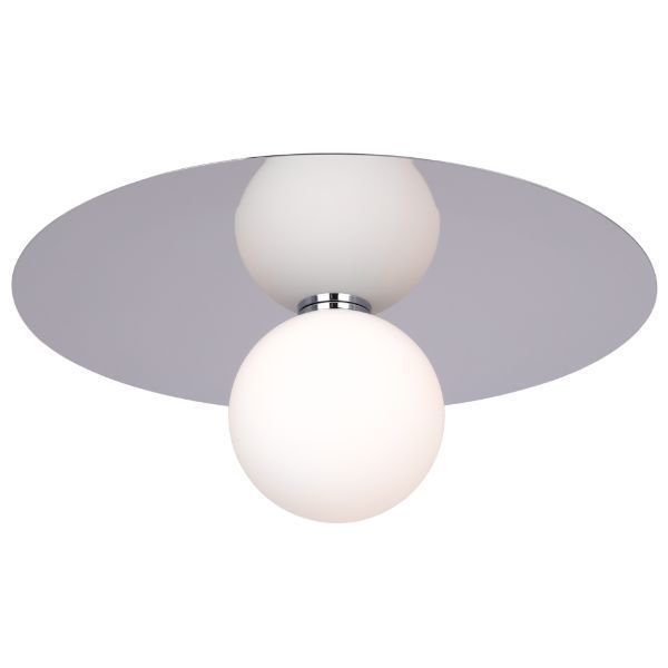 Nowoczesna lampa sufitowa Cape Town - srebrny dysk