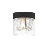 Czarna lampa sufitowa Gem z szklanym kloszem