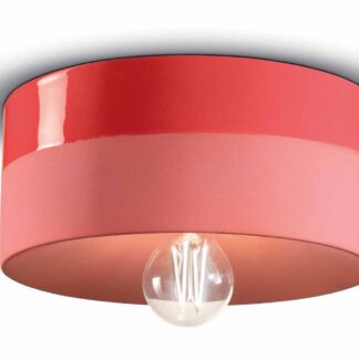 Ceramiczny plafon Pi w kolorze koralowym, rozmiar M