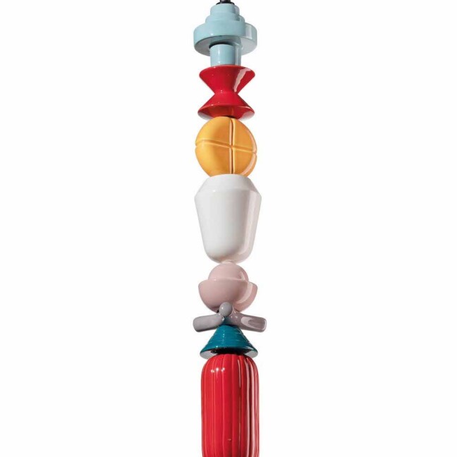 Pomarańczowa lampa wisząca Lariat C2512 z ceramiki
