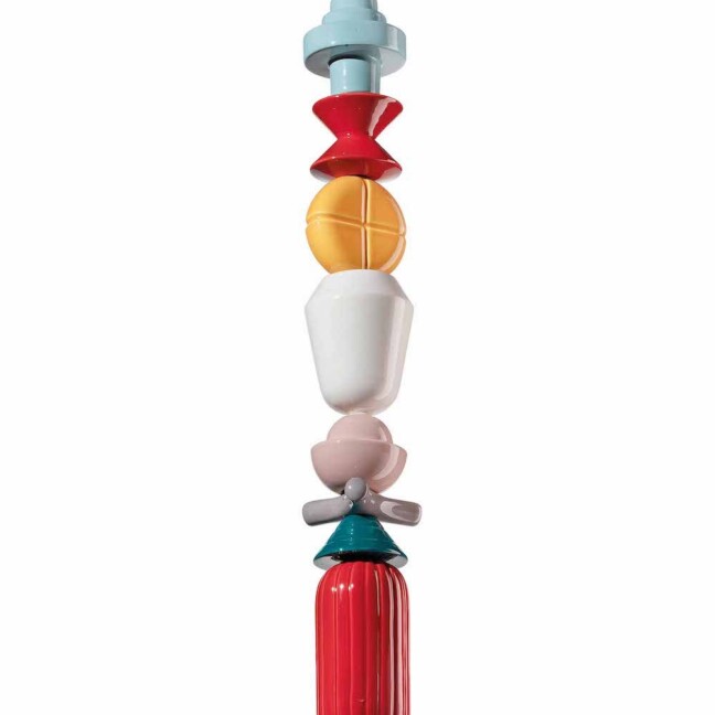 Wisząca lampa Lariat C2532 w dużym rozmiarze, w energetycznym pomarańczowym kolorze