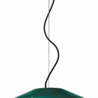 Duża wisząca lampa Bellota L w kolorze ciemnej zieleni