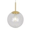 Złota, duża lampa wisząca Chisell 25