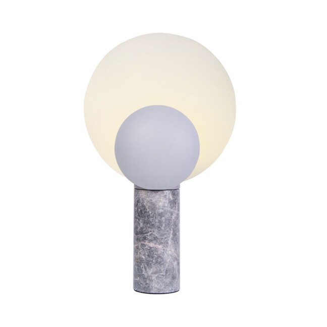 Stylowa lampa stołowa Caché - DFTP w odcieniu szarego marmuru