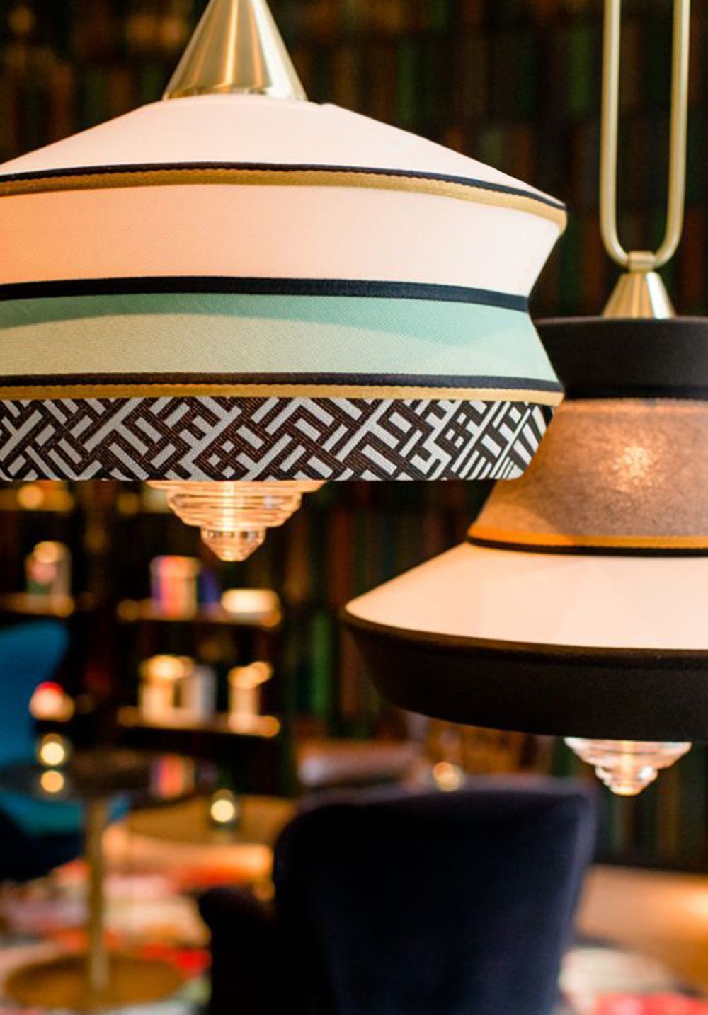 Wisząca lampa Calypso So Guadaloupe w miętowym kolorze
