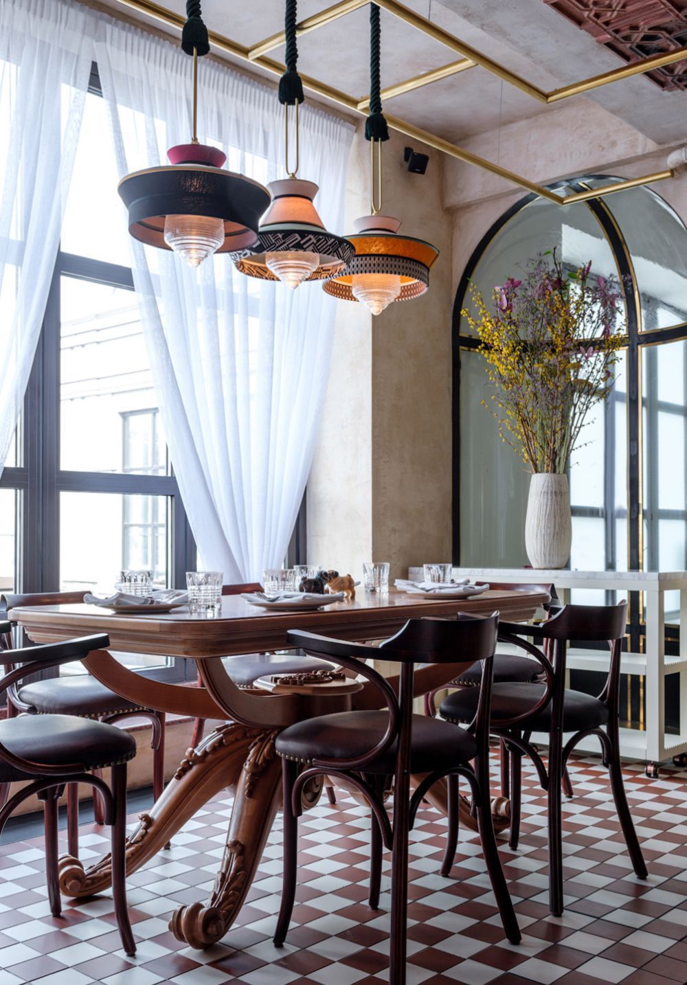 Unikatowa miętowa lampa wisząca Calypso So Antigua