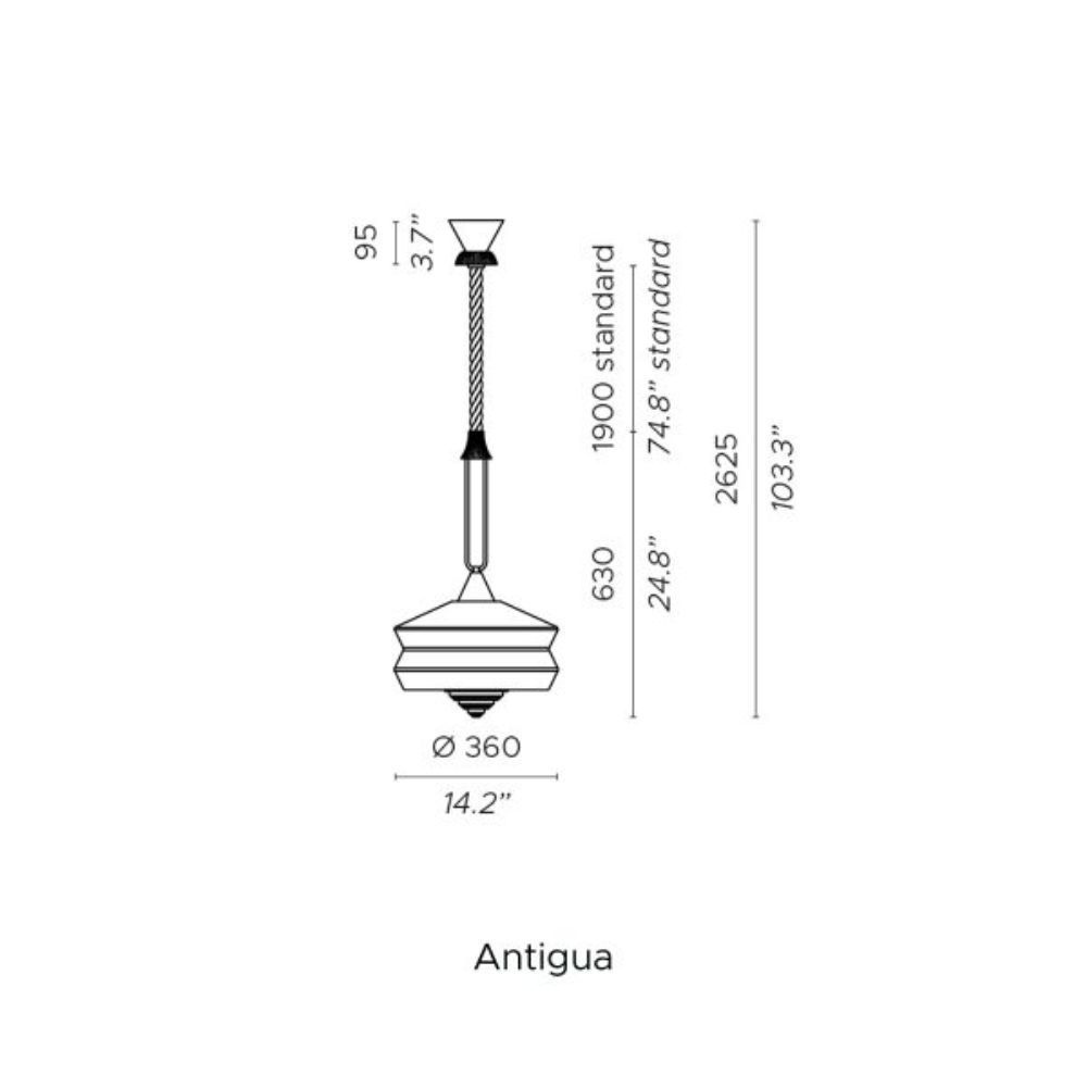 Unikatowa miętowa lampa wisząca Calypso So Antigua