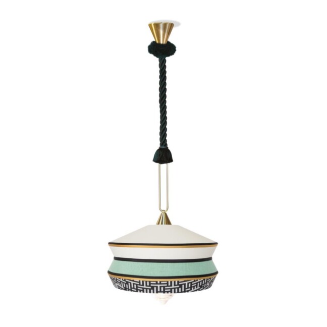 Unikatowa miętowa lampa wisząca Calypso So Antigua