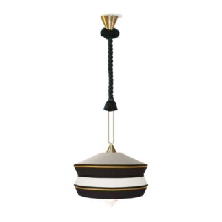 Stylowa lampa wisząca Calypso So Antigua w biało-czarnych odcieniach