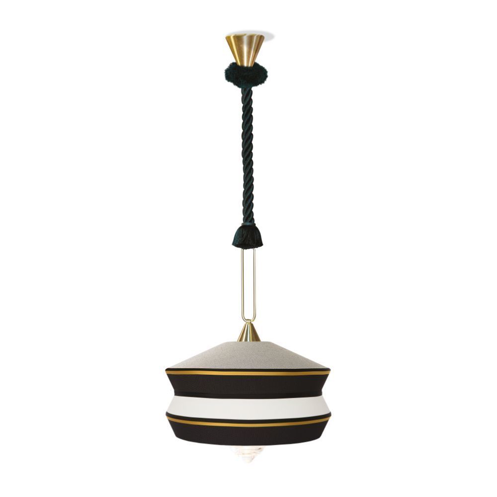 Stylowa lampa wisząca Calypso So Antigua w biało-czarnych odcieniach