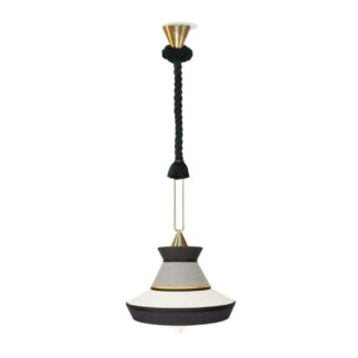 Wisząca lampa Calypso So Guadaloupe w odcieniach bieli, czerni i szarości