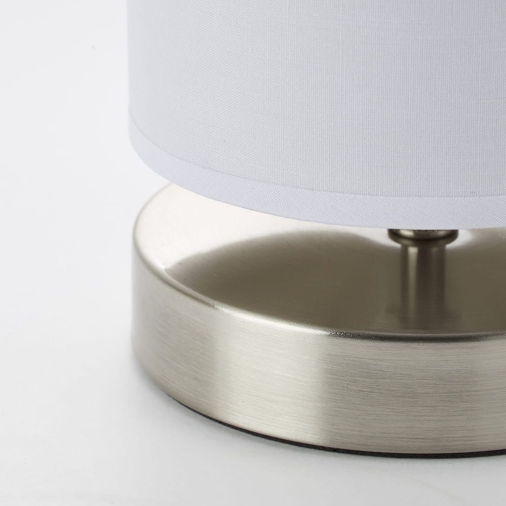 Lampa stołowa Clarie z białym abażurem