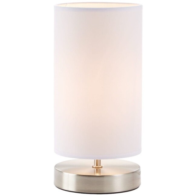Lampa stołowa Clarie z białym abażurem