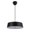 Duża wisząca lampa Clasi 45 z czarnym kloszem