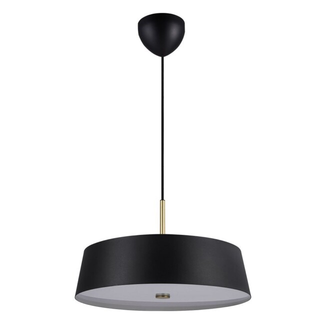 Duża wisząca lampa Clasi 45 z czarnym kloszem
