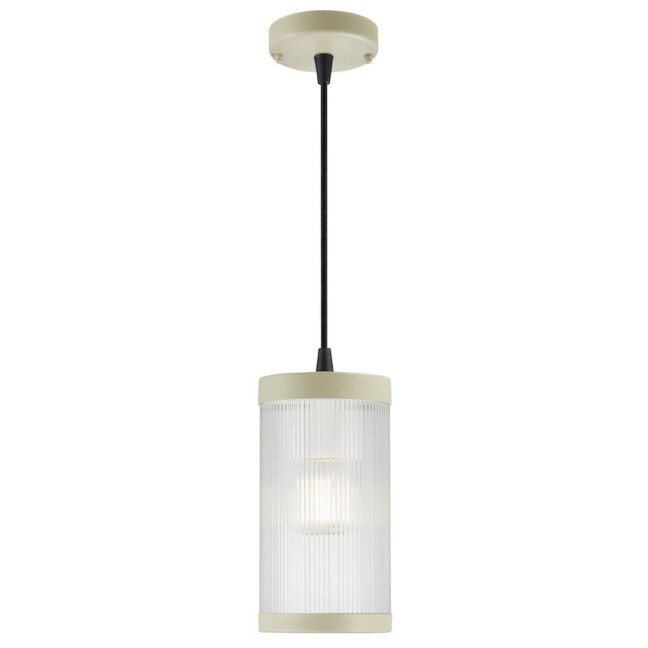 Kremowa lampa wisząca Coupar o klasie szczelności IP54
