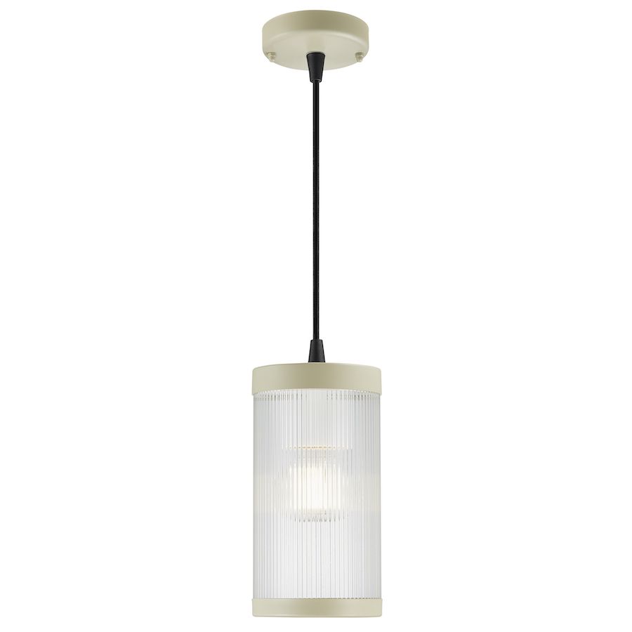 Kremowa lampa wisząca Coupar o klasie szczelności IP54