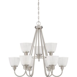 Okazały żyrandol Dublin z dziewięcioma punktami świetlnymi