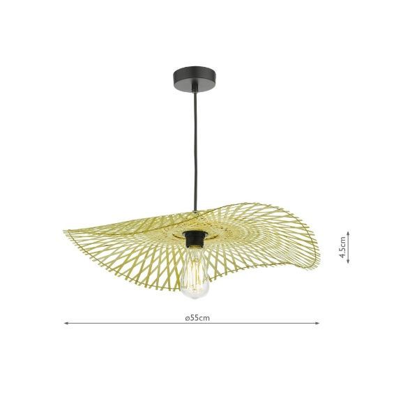 Rattanowy klosz Deja nad stół w stylu boho