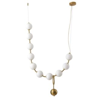 Nowoczesna lampa wisząca Coralli  - białe kulki
