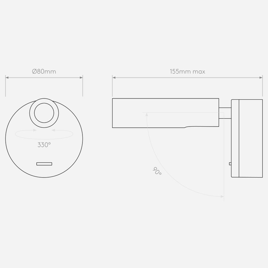 Biały kinkiet Enna Surface LED