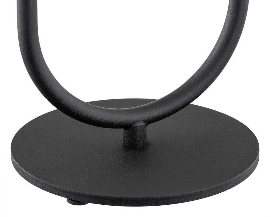 Czarna lampa stołowa Ferrone z mosiężnymi elementami