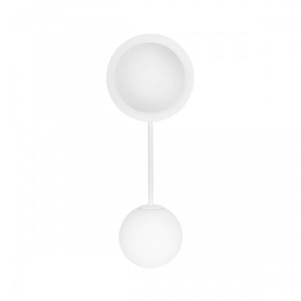 Nowoczesny biały kinkiet Furiko z szklanymi kloszami