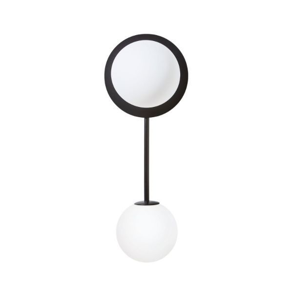 Kinkiet Furiko w czarnym kolorze z szklanymi kloszami