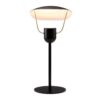 Nowoczesna czarna lampa stołowa Fabiola z eleganckimi złotymi detalami