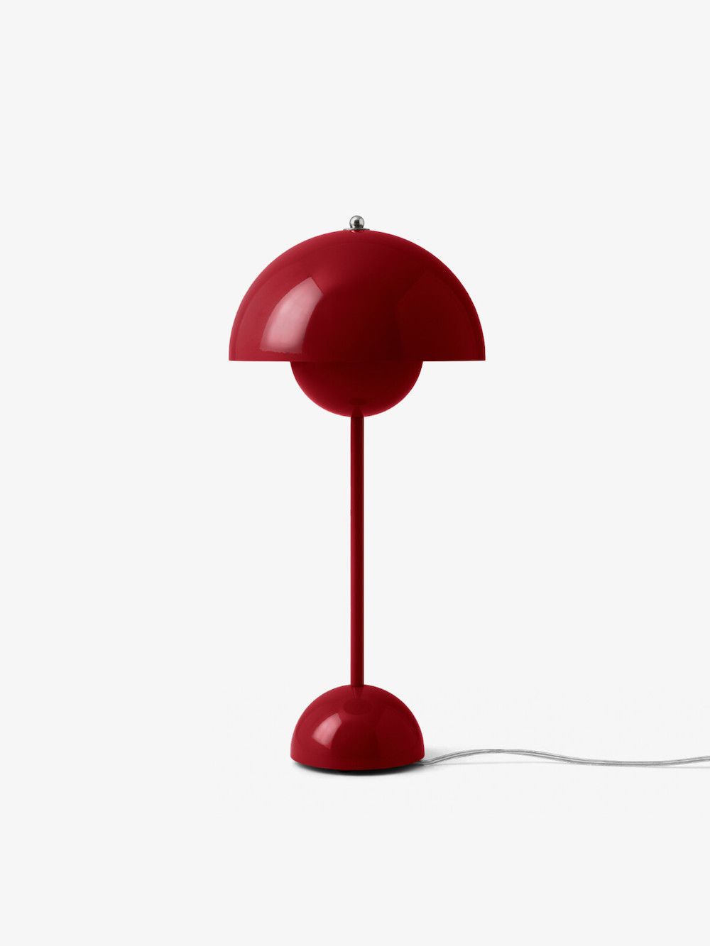 Stylowa lampa stołowa Flowerpot VP3 w odcieniu Vermillion Red