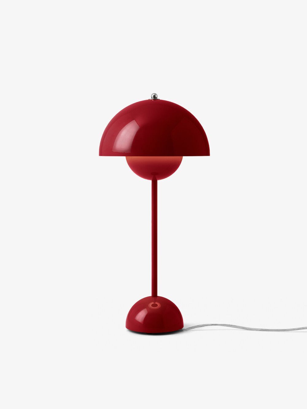 Stylowa lampa stołowa Flowerpot VP3 w odcieniu Vermillion Red