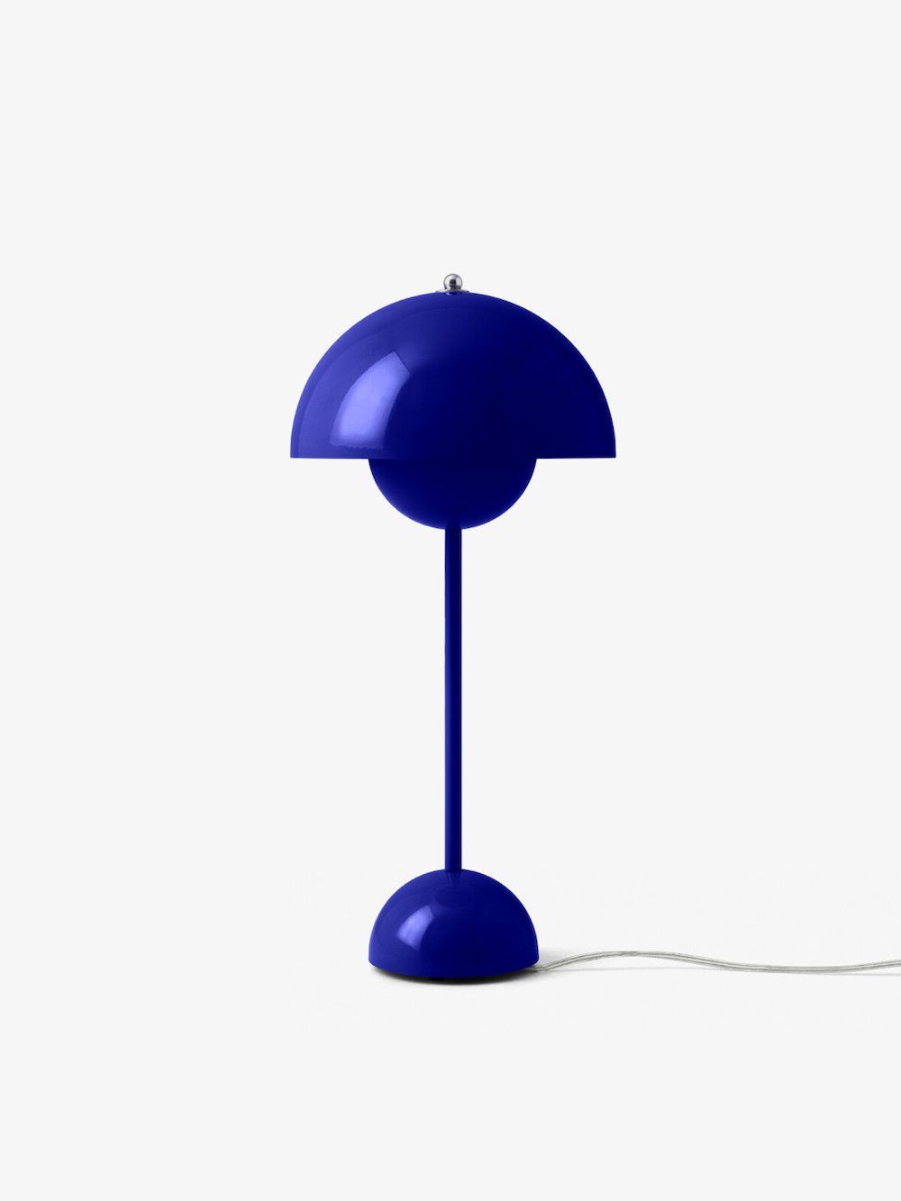 Ikoniczna lampa stołowa Flowerpot VP3 w kolorze kobaltowym