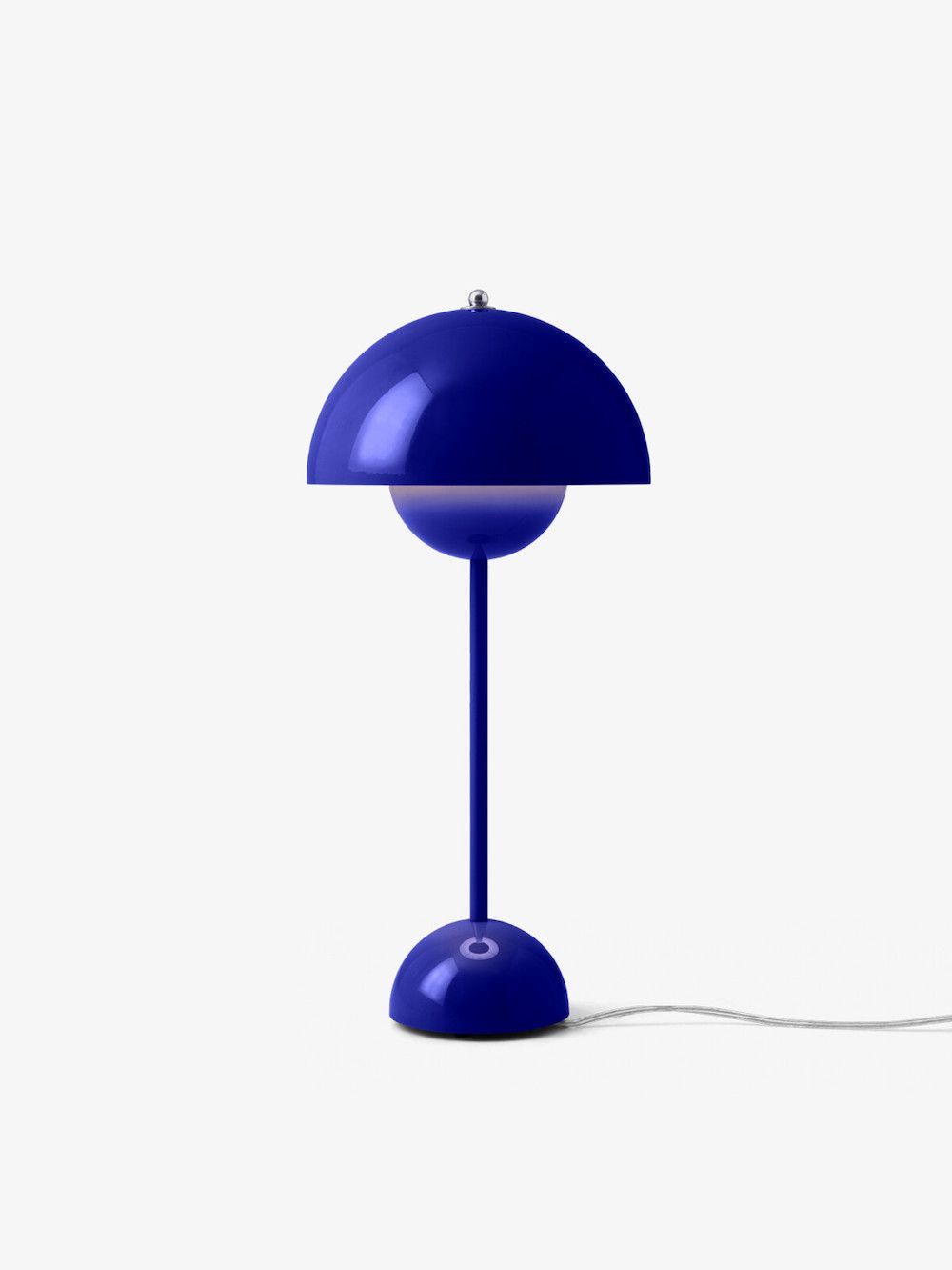 Ikoniczna lampa stołowa Flowerpot VP3 w kolorze kobaltowym